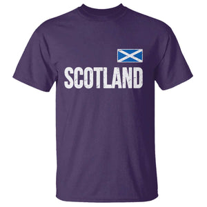 Scotland Saltire Flag Minimalist Athletic College Style T Shirt