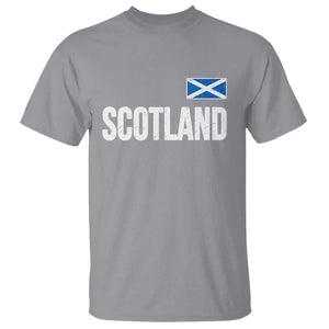 Scotland Saltire Flag Minimalist Athletic College Style T Shirt