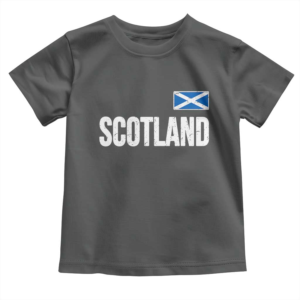 Scotland Saltire Flag Minimalist Athletic College Style Toddler T Shirt