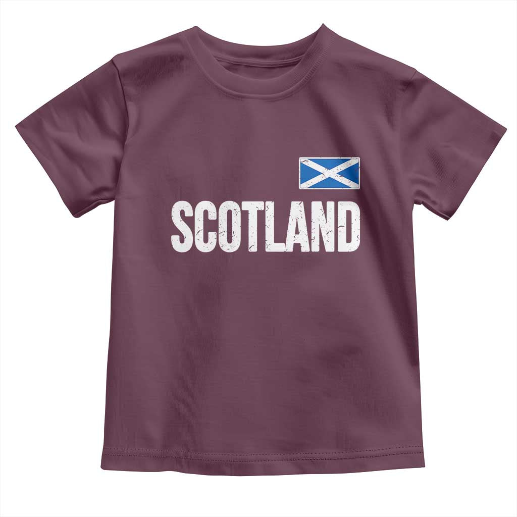 Scotland Saltire Flag Minimalist Athletic College Style Toddler T Shirt