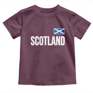 Scotland Saltire Flag Minimalist Athletic College Style Toddler T Shirt