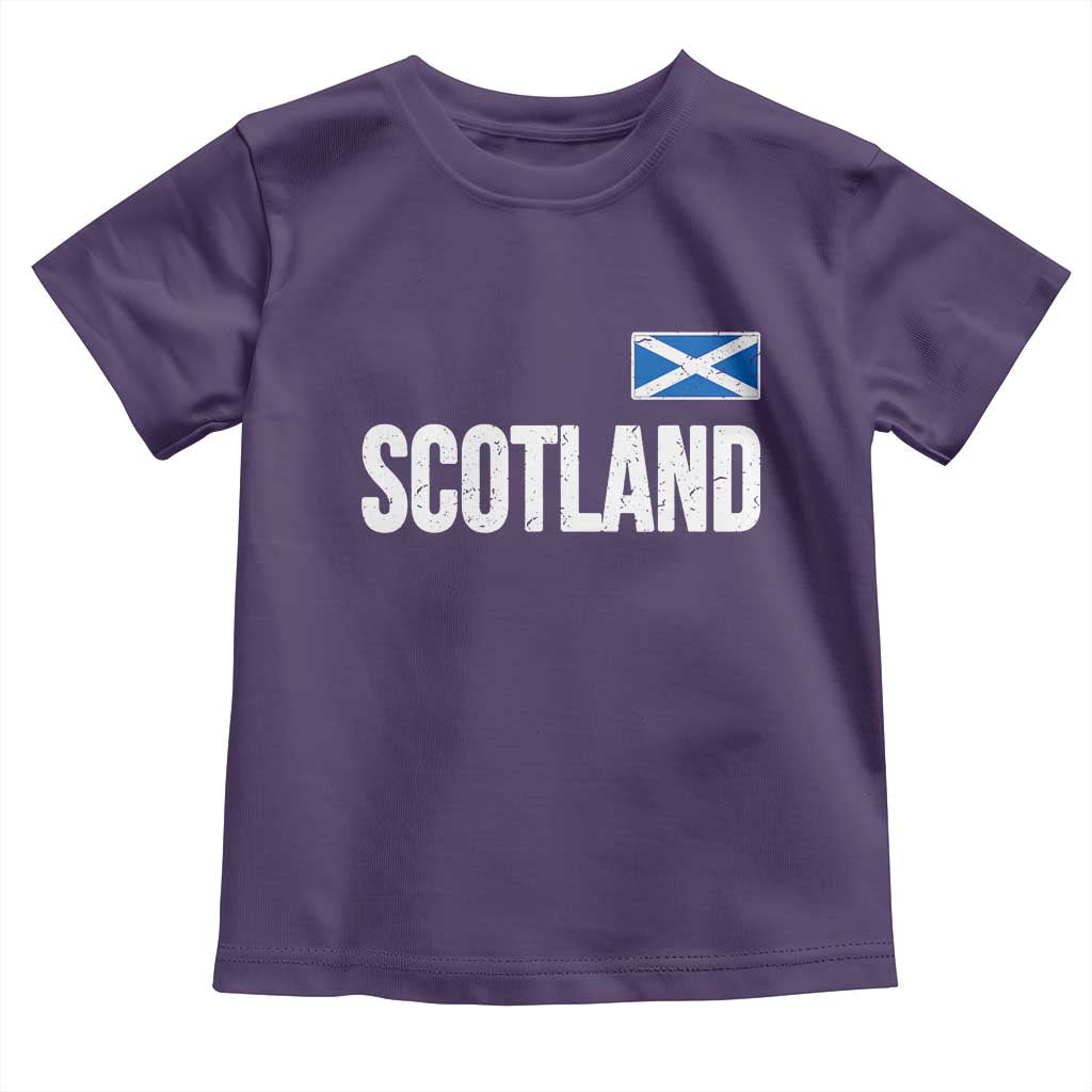 Scotland Saltire Flag Minimalist Athletic College Style Toddler T Shirt