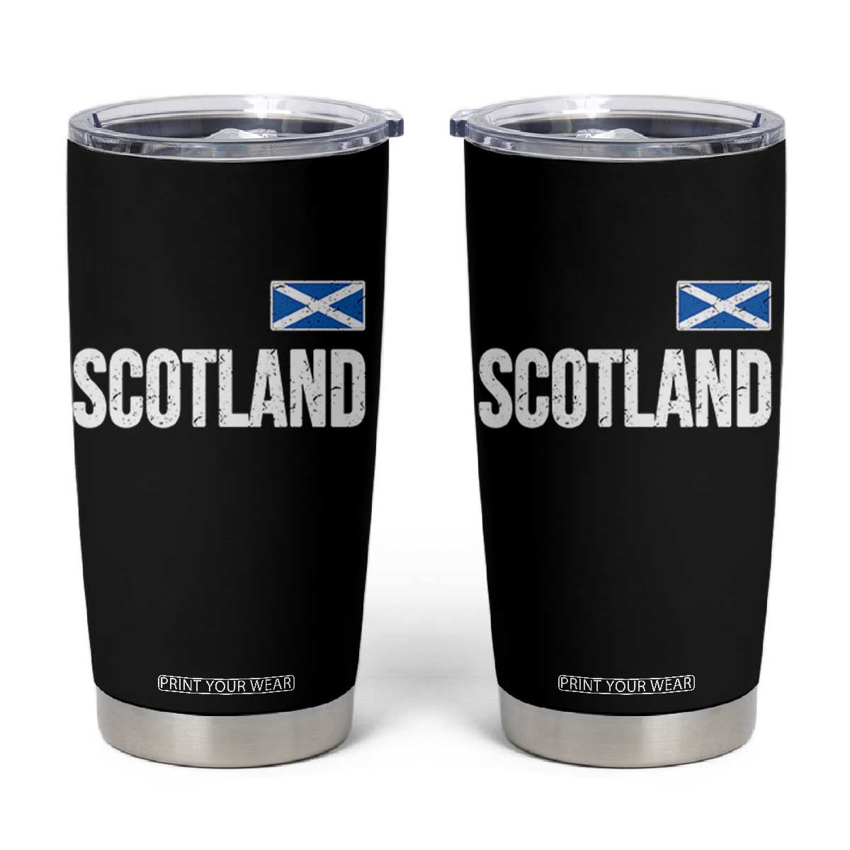 Scotland Saltire Flag Minimalist Athletic College Style Tumbler Cup