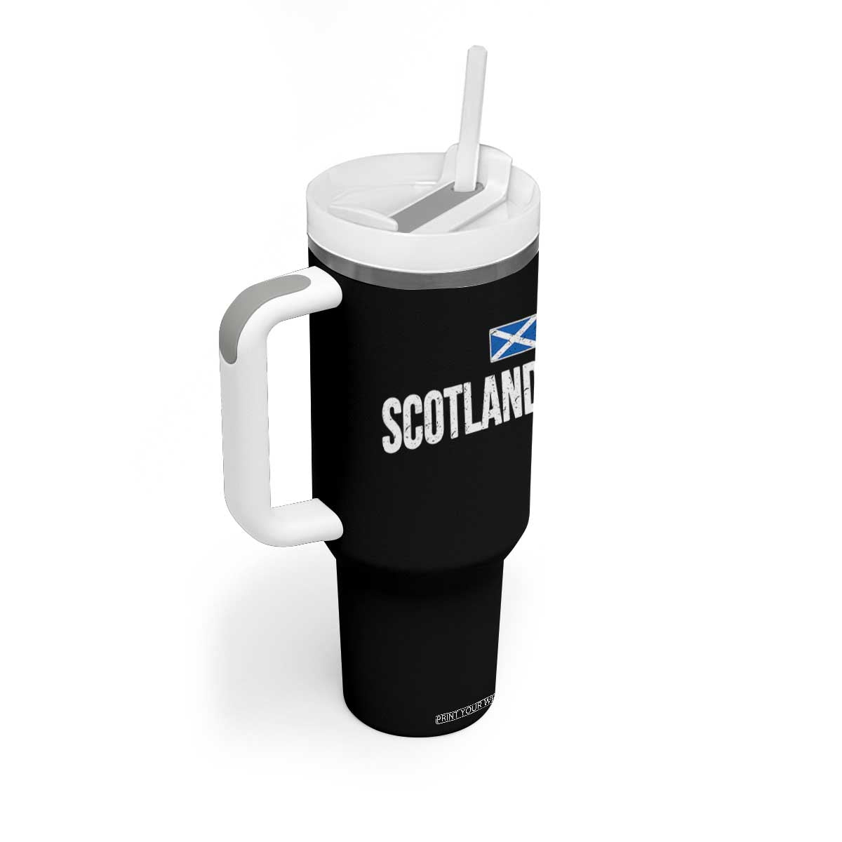 Scotland Saltire Flag Minimalist Athletic College Style Tumbler With Handle