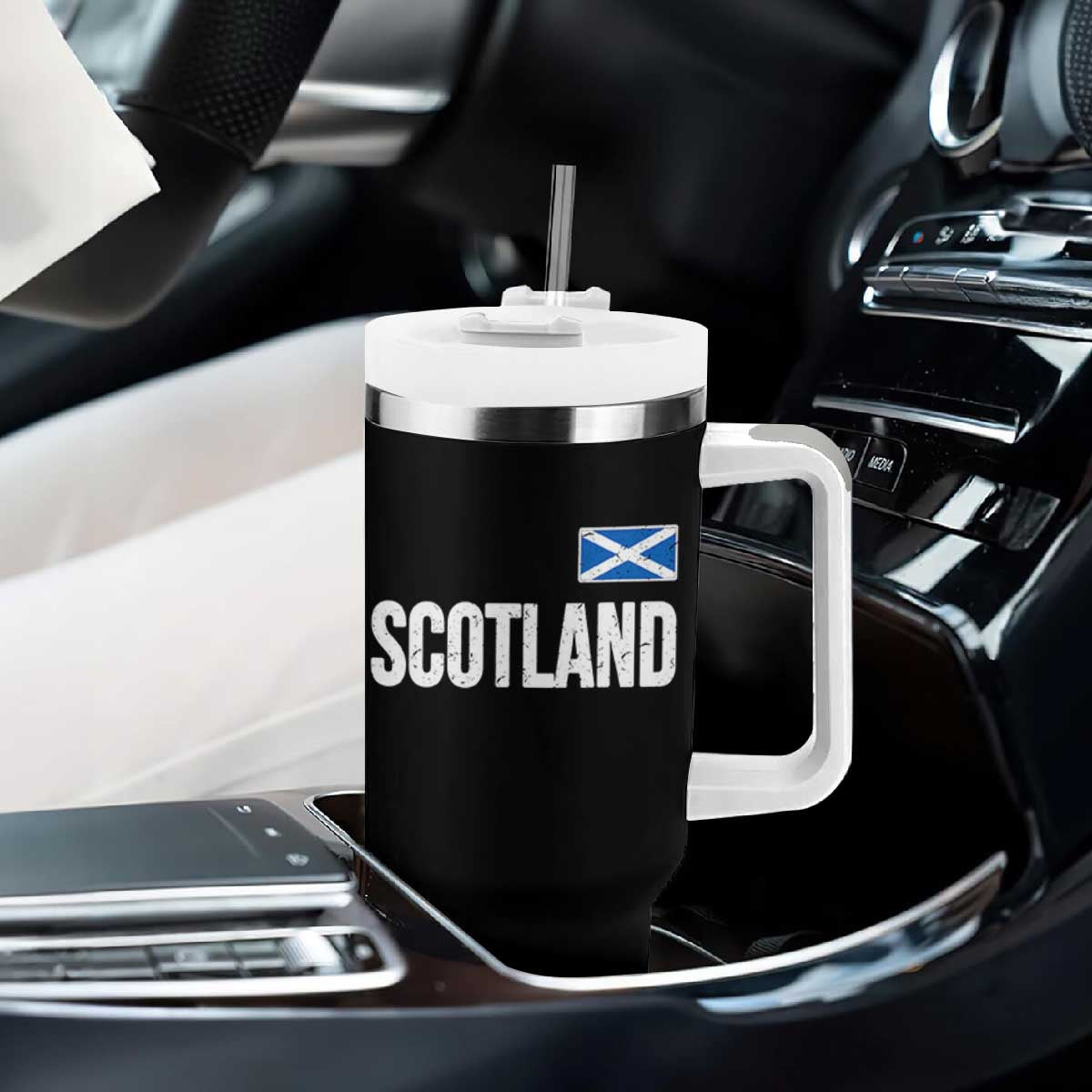 Scotland Saltire Flag Minimalist Athletic College Style Tumbler With Handle