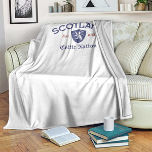 Scotland Celtic Nation Est 843 Throw Blanket Lion Rampant Shield Patriotic Scottish Heritage