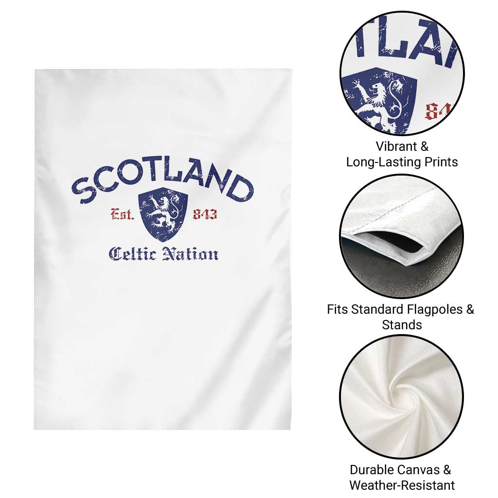 Scotland Celtic Nation Est 843 Garden Flag Lion Rampant Shield Patriotic Scottish Heritage