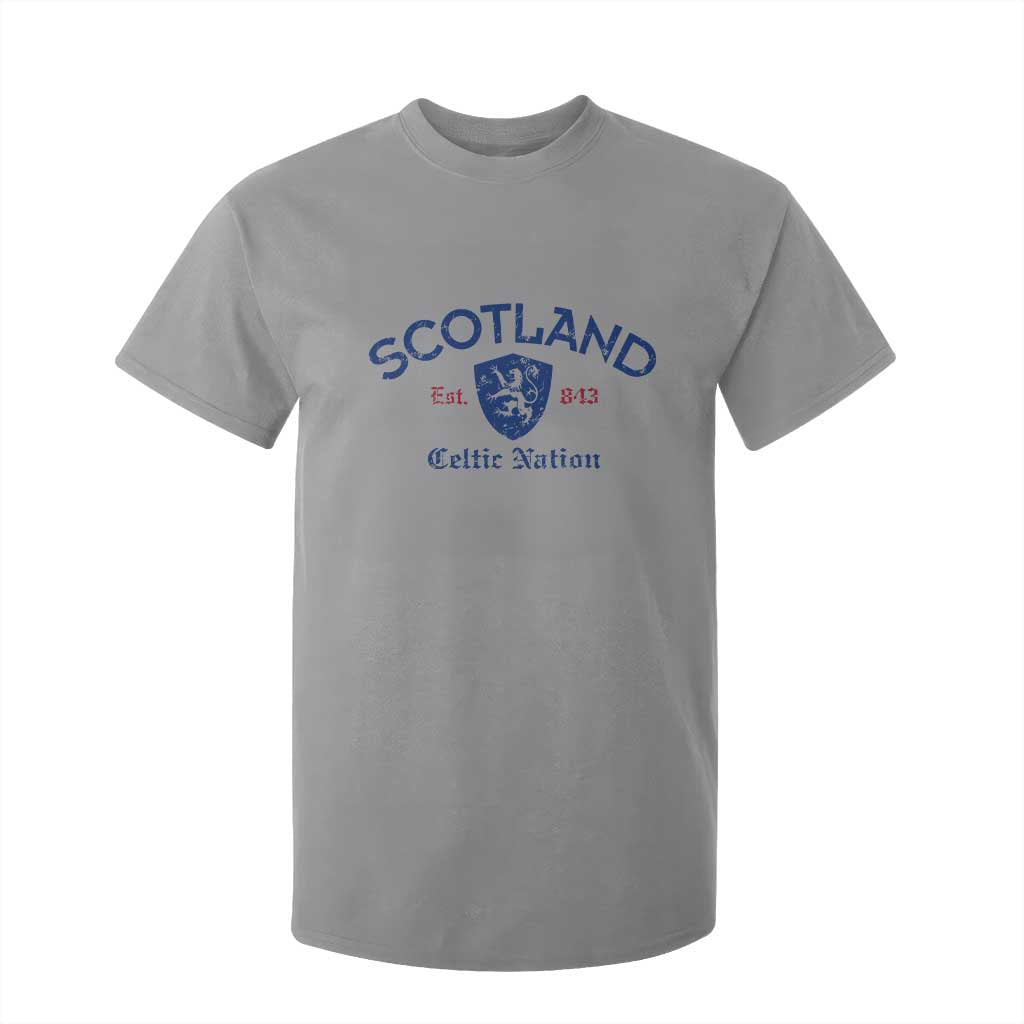 Scotland Celtic Nation Est 843 T Shirt For Kid Lion Rampant Shield Patriotic Scottish Heritage