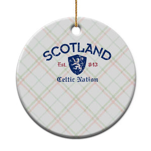 Scotland Celtic Nation Est 843 Ceramic Ornament Lion Rampant Shield Patriotic Scottish Heritage