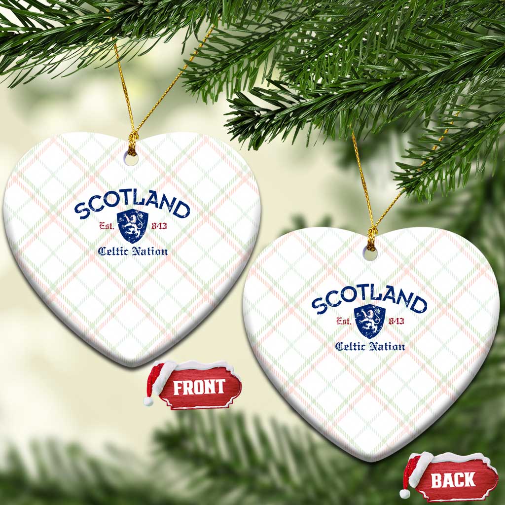 Scotland Celtic Nation Est 843 Ceramic Ornament Lion Rampant Shield Patriotic Scottish Heritage