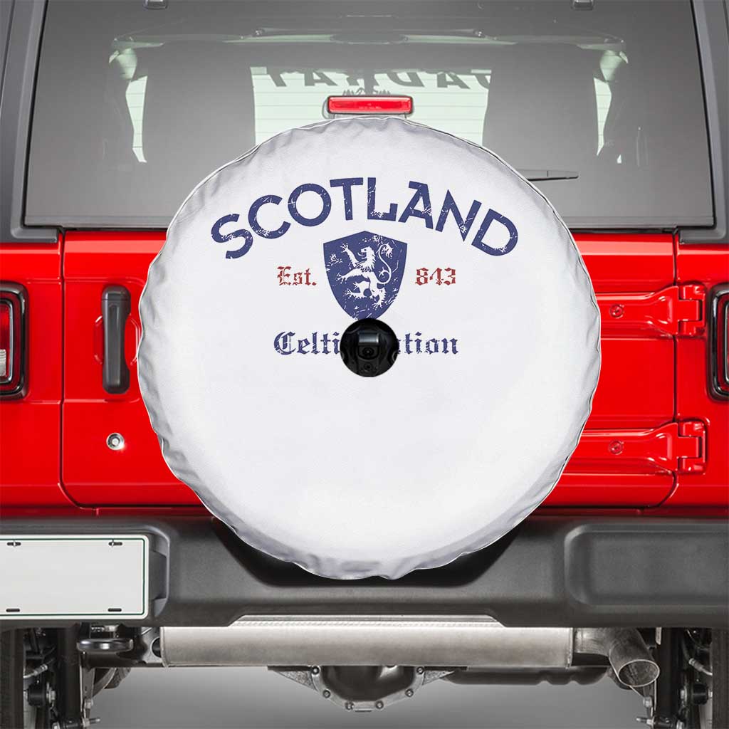 Scotland Celtic Nation Est 843 Spare Tire Cover Lion Rampant Shield Patriotic Scottish Heritage