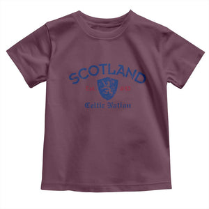 Scotland Celtic Nation Est 843 Toddler T Shirt Lion Rampant Shield Patriotic Scottish Heritage