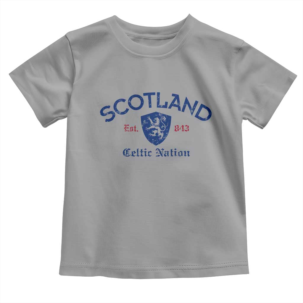 Scotland Celtic Nation Est 843 Toddler T Shirt Lion Rampant Shield Patriotic Scottish Heritage