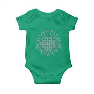 Scottish Power Celtic Knotwork Shield Emblem Baby Onesie Traditional Tribal Heritage Scottish Pride