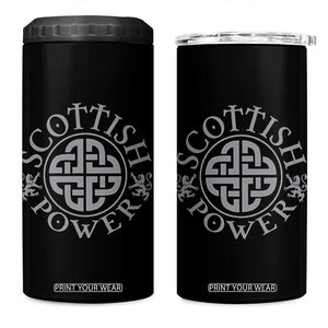 Scottish Power Celtic Knotwork Shield Emblem 4 in 1 Can Cooler Tumbler Traditional Tribal Heritage Scottish Pride