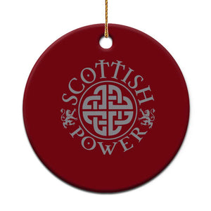 Scottish Power Celtic Knotwork Shield Emblem Ceramic Ornament Traditional Tribal Heritage Scottish Pride