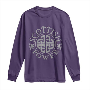 Scottish Power Celtic Knotwork Shield Emblem Long Sleeve Shirt Traditional Tribal Heritage Scottish Pride