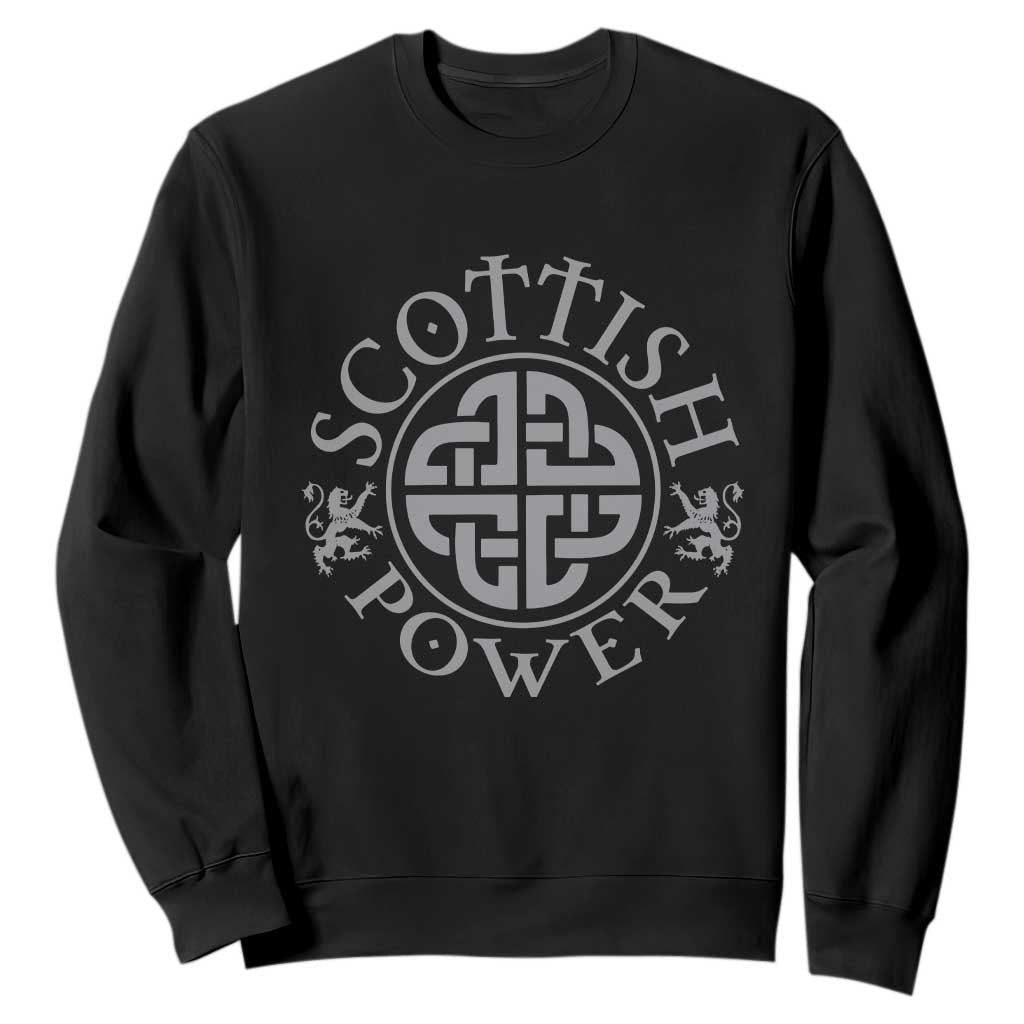 Scottish Power Celtic Knotwork Shield Emblem Sweatshirt Traditional Tribal Heritage Scottish Pride