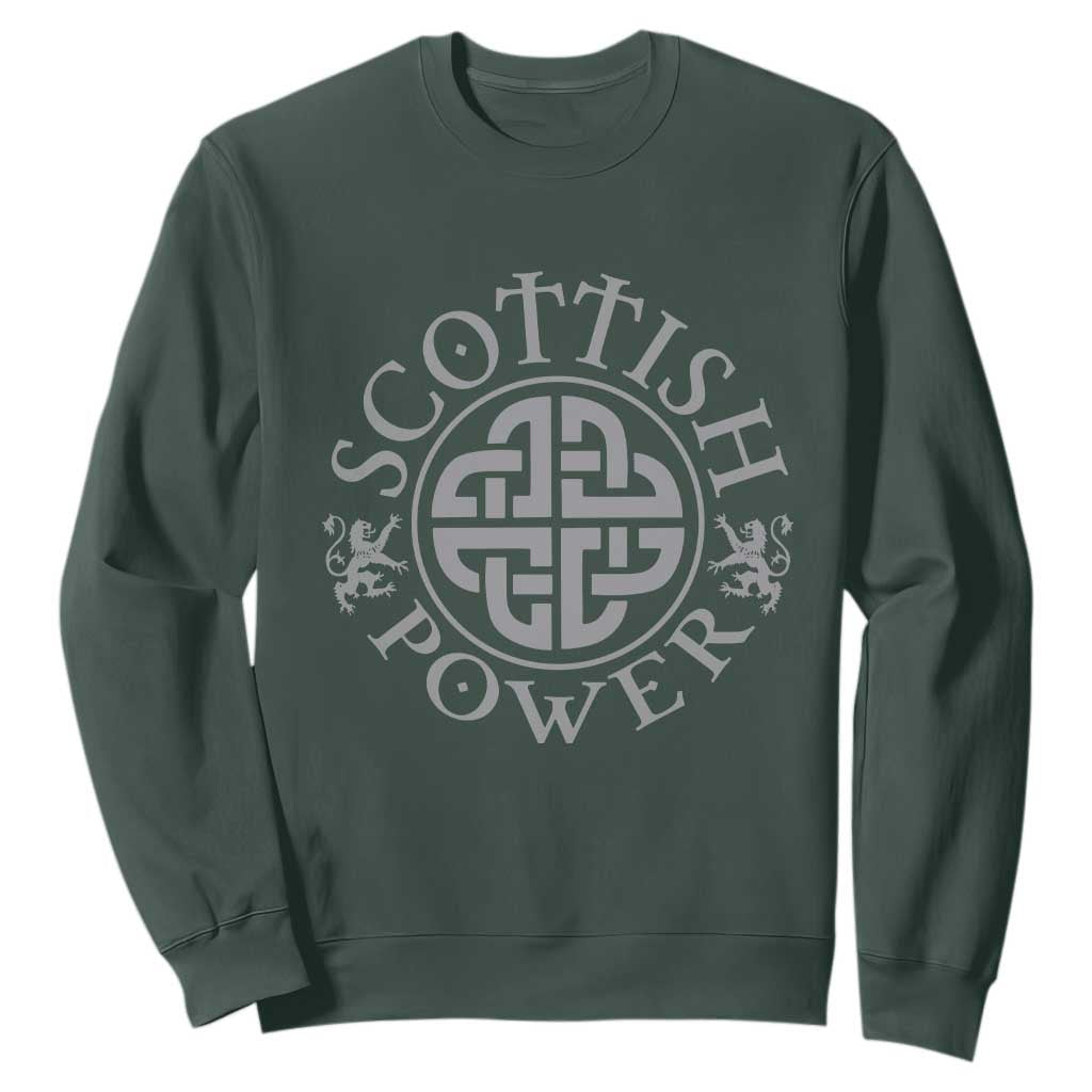 Scottish Power Celtic Knotwork Shield Emblem Sweatshirt Traditional Tribal Heritage Scottish Pride