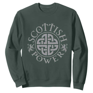 Scottish Power Celtic Knotwork Shield Emblem Sweatshirt Traditional Tribal Heritage Scottish Pride