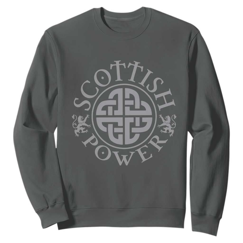Scottish Power Celtic Knotwork Shield Emblem Sweatshirt Traditional Tribal Heritage Scottish Pride