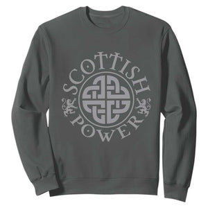 Scottish Power Celtic Knotwork Shield Emblem Sweatshirt Traditional Tribal Heritage Scottish Pride