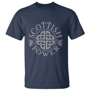 Scottish Power Celtic Knotwork Shield Emblem T Shirt Traditional Tribal Heritage Scottish Pride