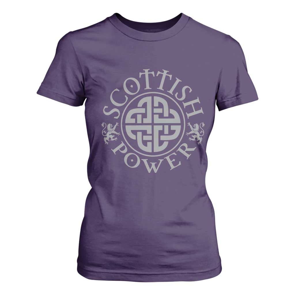 Scottish Power Celtic Knotwork Shield Emblem T Shirt For Women Traditional Tribal Heritage Scottish Pride