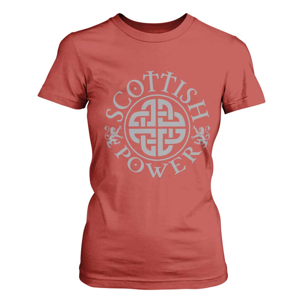 Scottish Power Celtic Knotwork Shield Emblem T Shirt For Women Traditional Tribal Heritage Scottish Pride