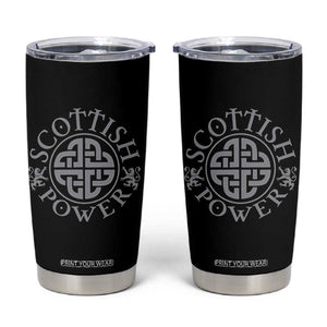 Scottish Power Celtic Knotwork Shield Emblem Tumbler Cup Traditional Tribal Heritage Scottish Pride