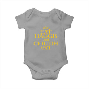 Eat Haggis and Ceilidh On Scotland Things Baby Onesie Funny Scottish Culture Heritage Pride