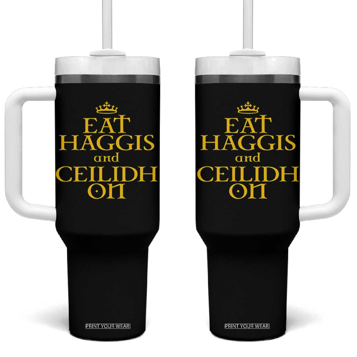 Eat Haggis and Ceilidh On Scotland Things Tumbler With Handle Funny Scottish Culture Heritage Pride