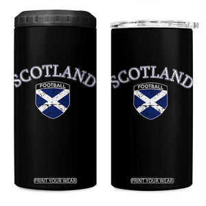 Scotland Football Distressed Shield Saltire Flag 4 in 1 Can Cooler Tumbler Game Day Sports Soccer Fans