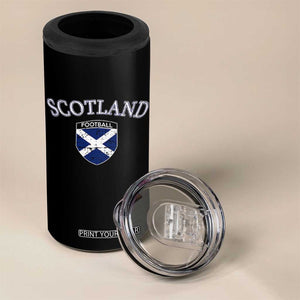 Scotland Football Distressed Shield Saltire Flag 4 in 1 Can Cooler Tumbler Game Day Sports Soccer Fans
