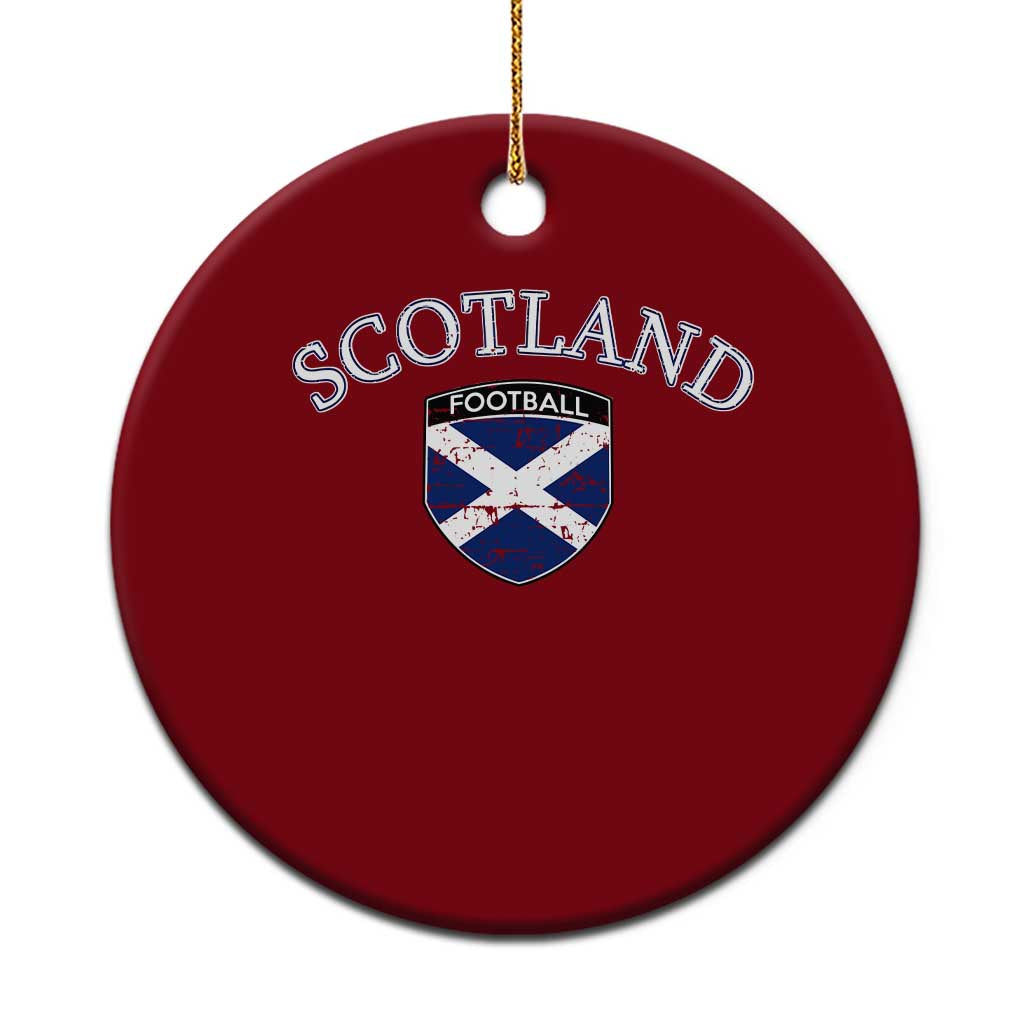 Scotland Football Distressed Shield Saltire Flag Ceramic Ornament Game Day Sports Soccer Fans