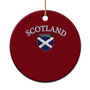 Scotland Football Distressed Shield Saltire Flag Ceramic Ornament Game Day Sports Soccer Fans