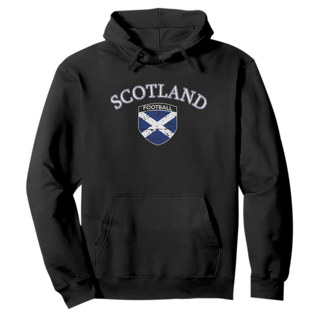 Scotland Football Distressed Shield Saltire Flag Hoodie Game Day Sports Soccer Fans