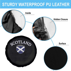 Scotland Football Distressed Shield Saltire Flag Spare Tire Cover Game Day Sports Soccer Fans