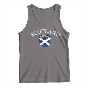 Scotland Football Distressed Shield Saltire Flag Tank Top Game Day Sports Soccer Fans