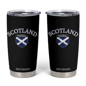 Scotland Football Distressed Shield Saltire Flag Tumbler Cup Game Day Sports Soccer Fans