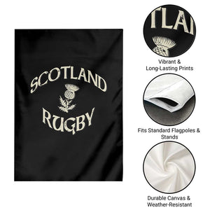 Scotland Rugby Distressed Vintage Traditional Thistle Garden Flag Sports Fan Game Day