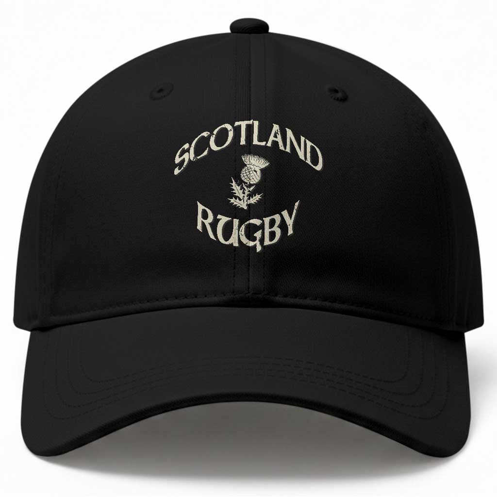 Scotland Rugby Distressed Vintage Traditional Thistle Baseball Cap Sports Fan Game Day
