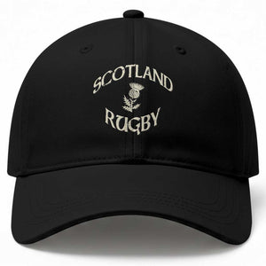Scotland Rugby Distressed Vintage Traditional Thistle Baseball Cap Sports Fan Game Day
