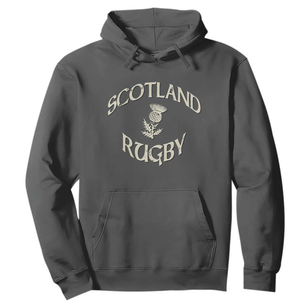 Scotland Rugby Distressed Vintage Traditional Thistle Hoodie Sports Fan Game Day