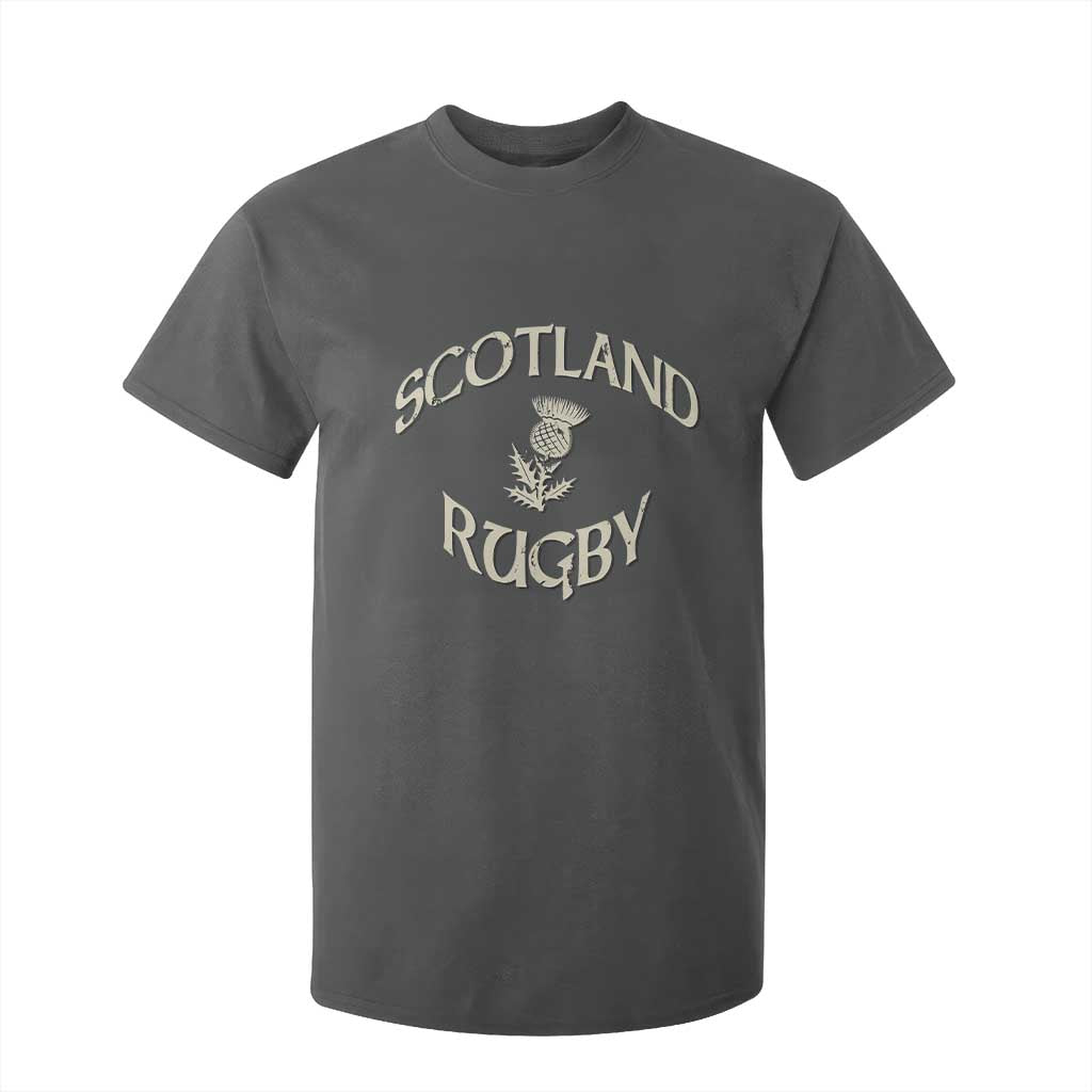 Scotland Rugby Distressed Vintage Traditional Thistle T Shirt For Kid Sports Fan Game Day