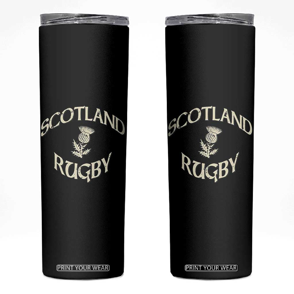 Scotland Rugby Distressed Vintage Traditional Thistle Skinny Tumbler Sports Fan Game Day