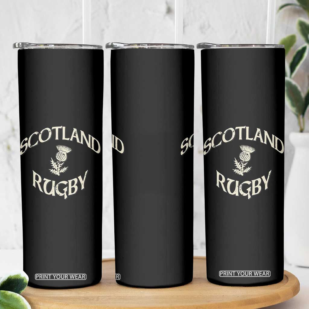 Scotland Rugby Distressed Vintage Traditional Thistle Skinny Tumbler Sports Fan Game Day