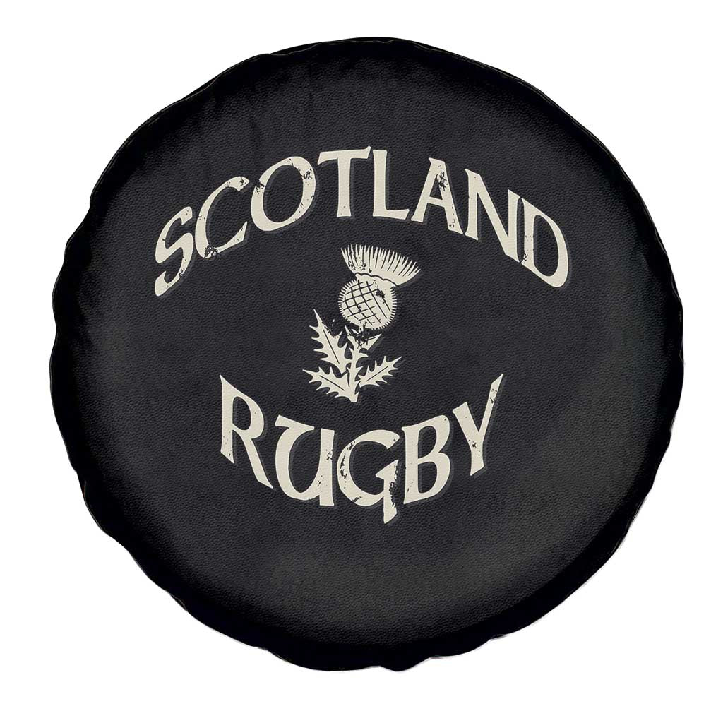 Scotland Rugby Distressed Vintage Traditional Thistle Spare Tire Cover Sports Fan Game Day