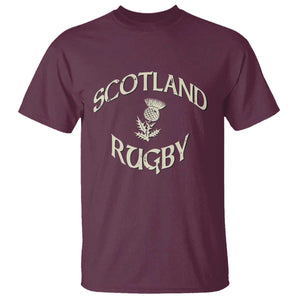 Scotland Rugby Distressed Vintage Traditional Thistle T Shirt Sports Fan Game Day