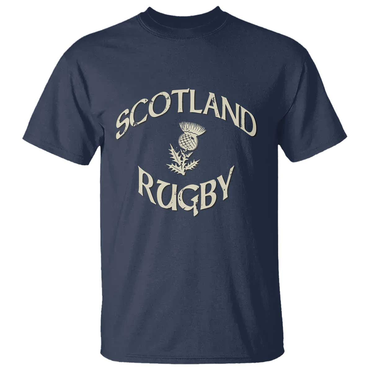 Scotland Rugby Distressed Vintage Traditional Thistle T Shirt Sports Fan Game Day